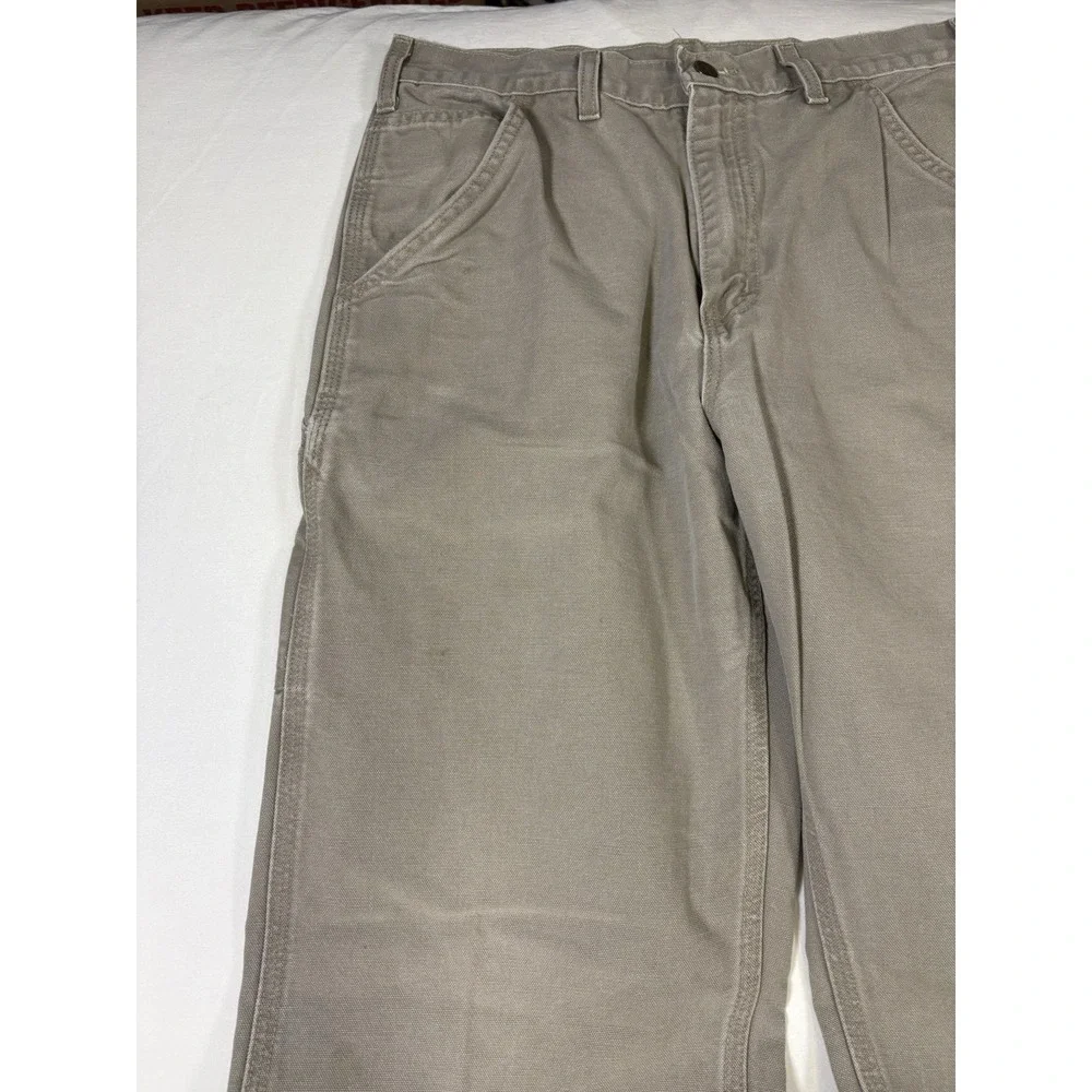 Vintage Carhartt B11 Desert Khaki Carpenter Work Pants 30 x 32 USA Made 0205